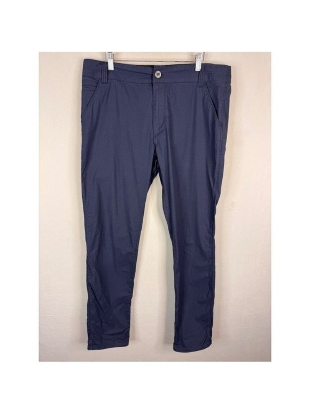 Kuhl Resistor Lite Chino Mens 35x34 Navy Blue Stretch Hiking Commuter Pants